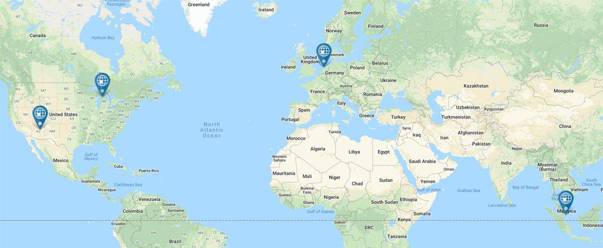 4 datacenter locations with A2 Hosting