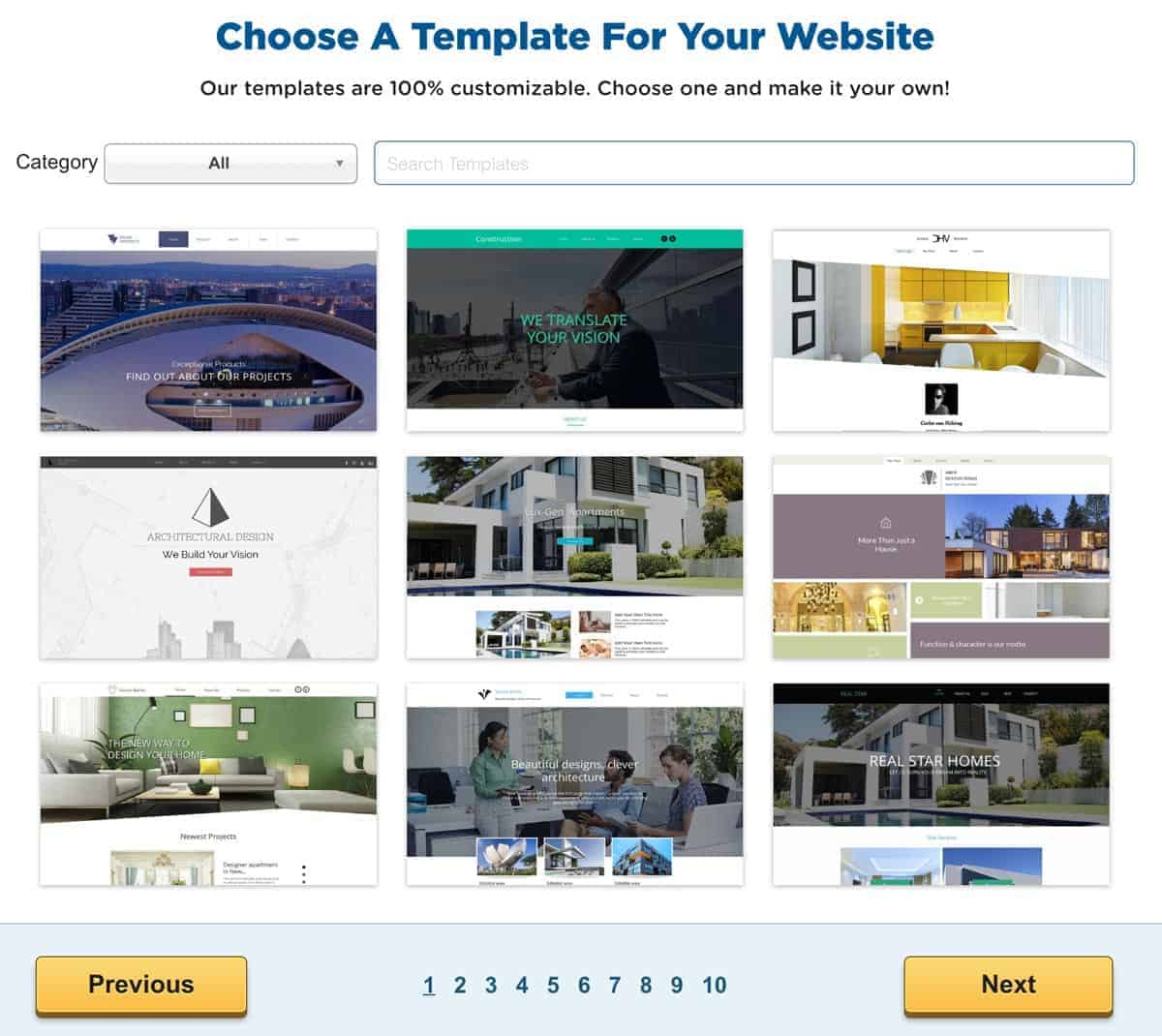 HostGator Site Builder Templates