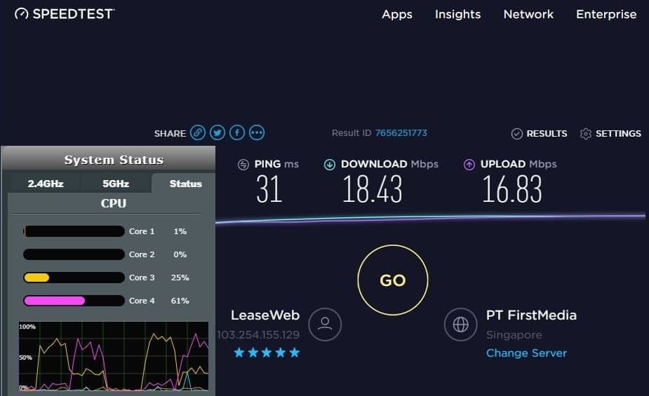 NordVPN Speed Test