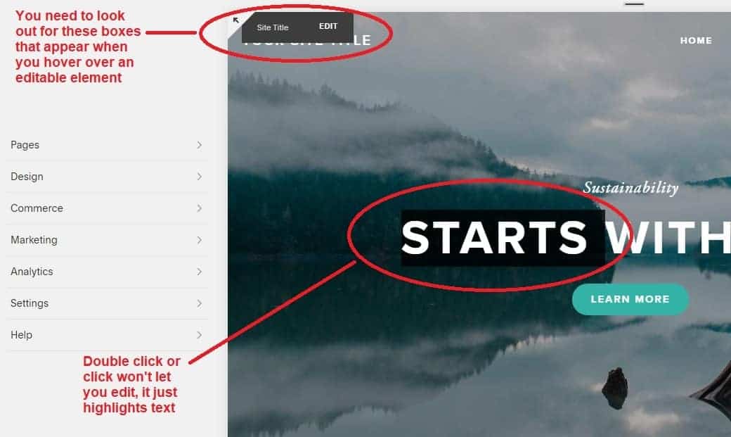 Squarespace editor issues