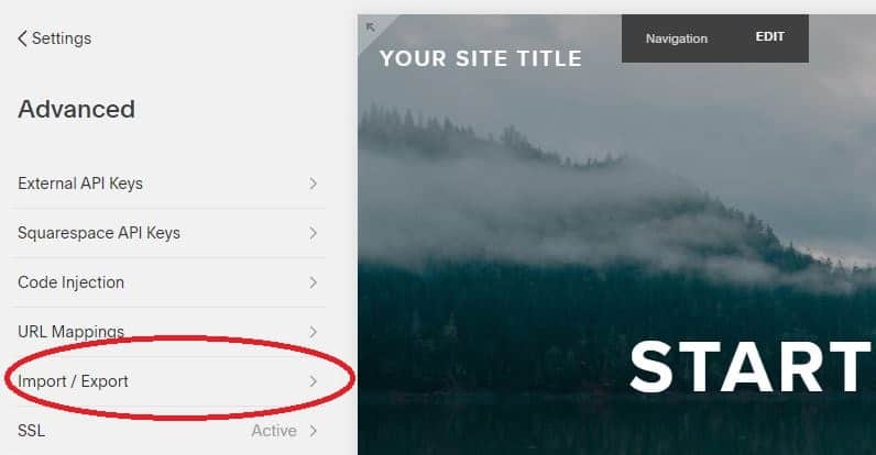 Squarespace Export Supported