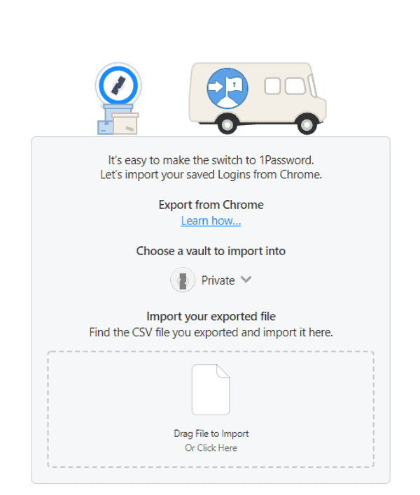 1password imports chrome csv file