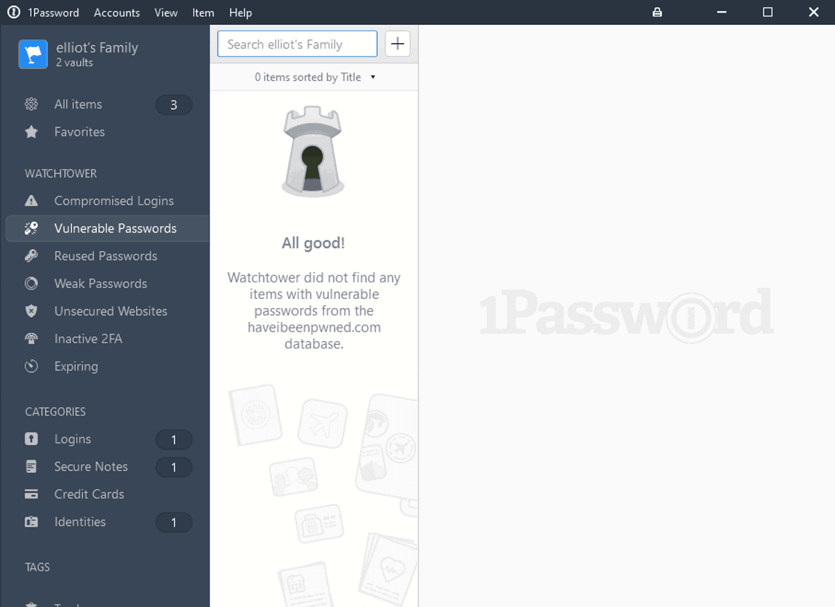 1password setup complete