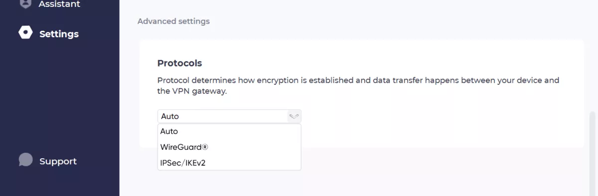 atlasvpn offer wireguard and ikev2 protocol only