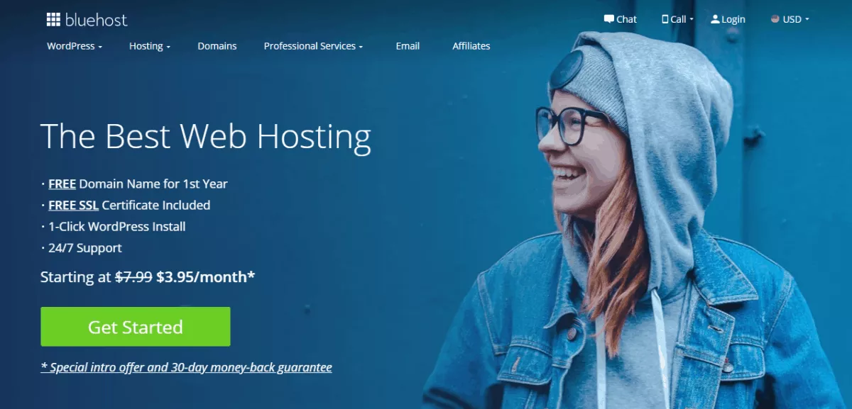 bluehost homepage