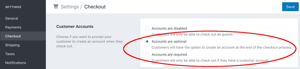 Shopify customer accounts