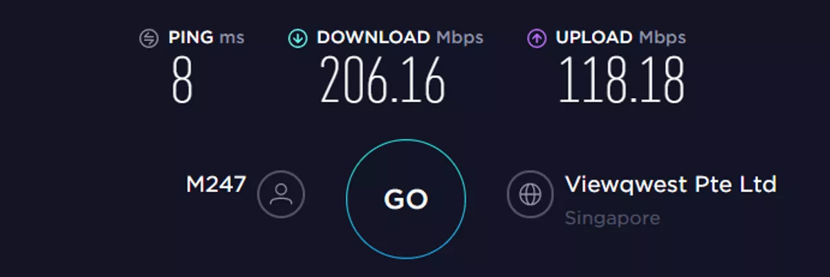 cyberghost speed test Asia vpn on