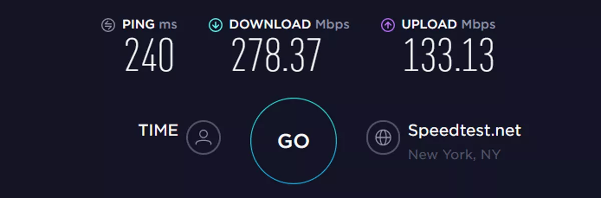 cyberghost speed test US vpn off