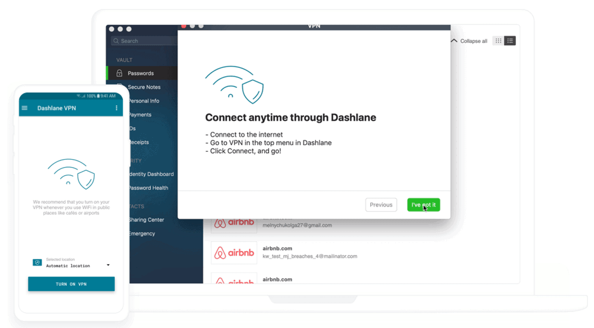 dashlane has built in vpn