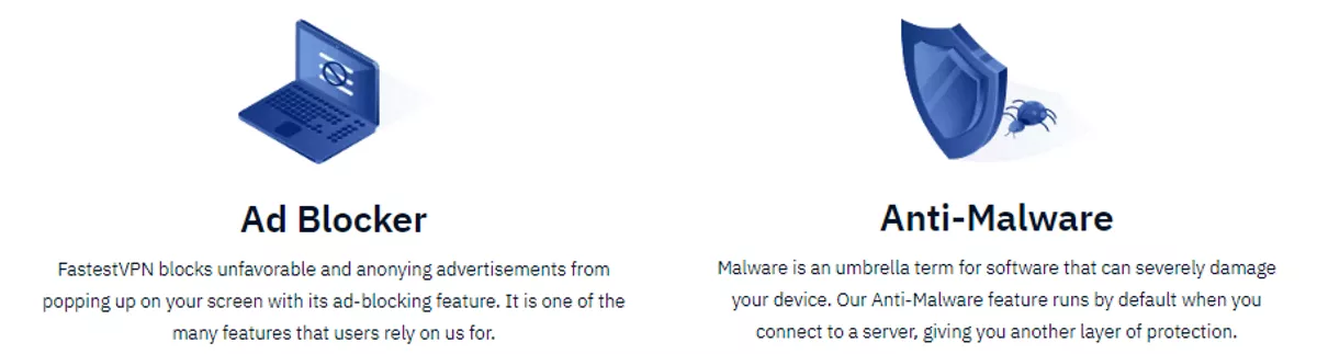 fastestvpn has anti malware and ad blocker