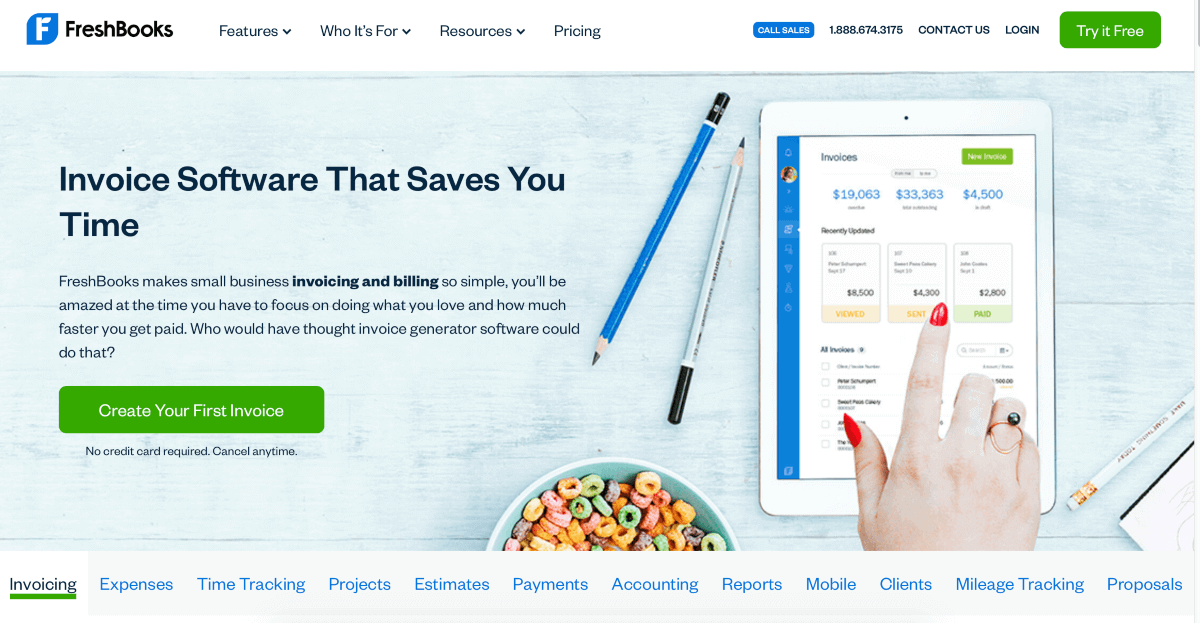 Freshbooks invoicing softare