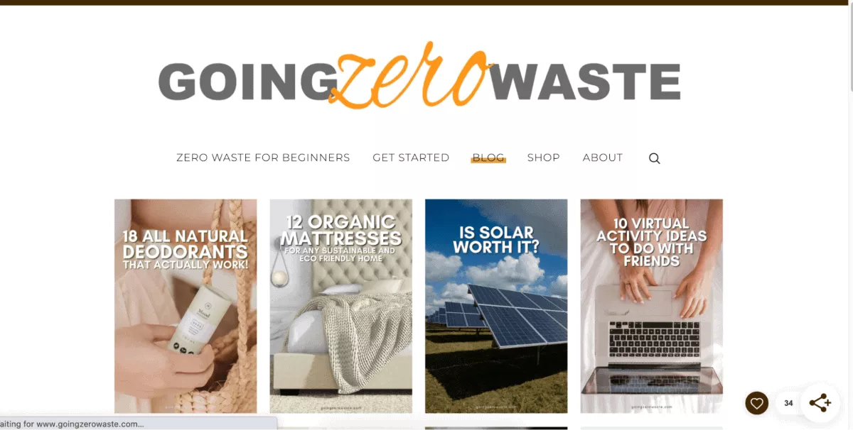 going zero waste homepage