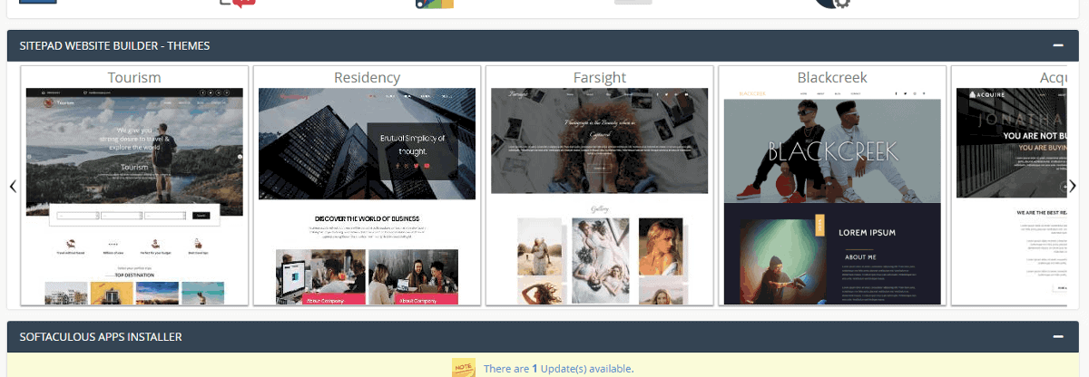 greengeeks integrated sitepad into cpanel