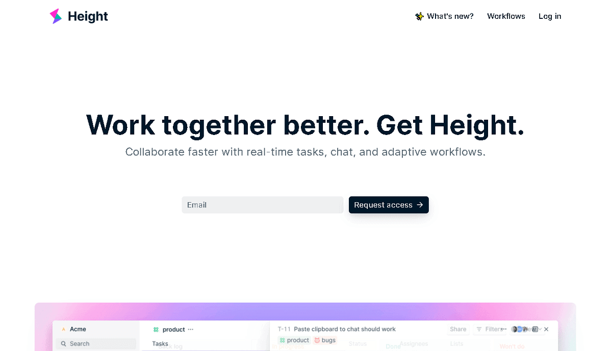 Height - minimalist design