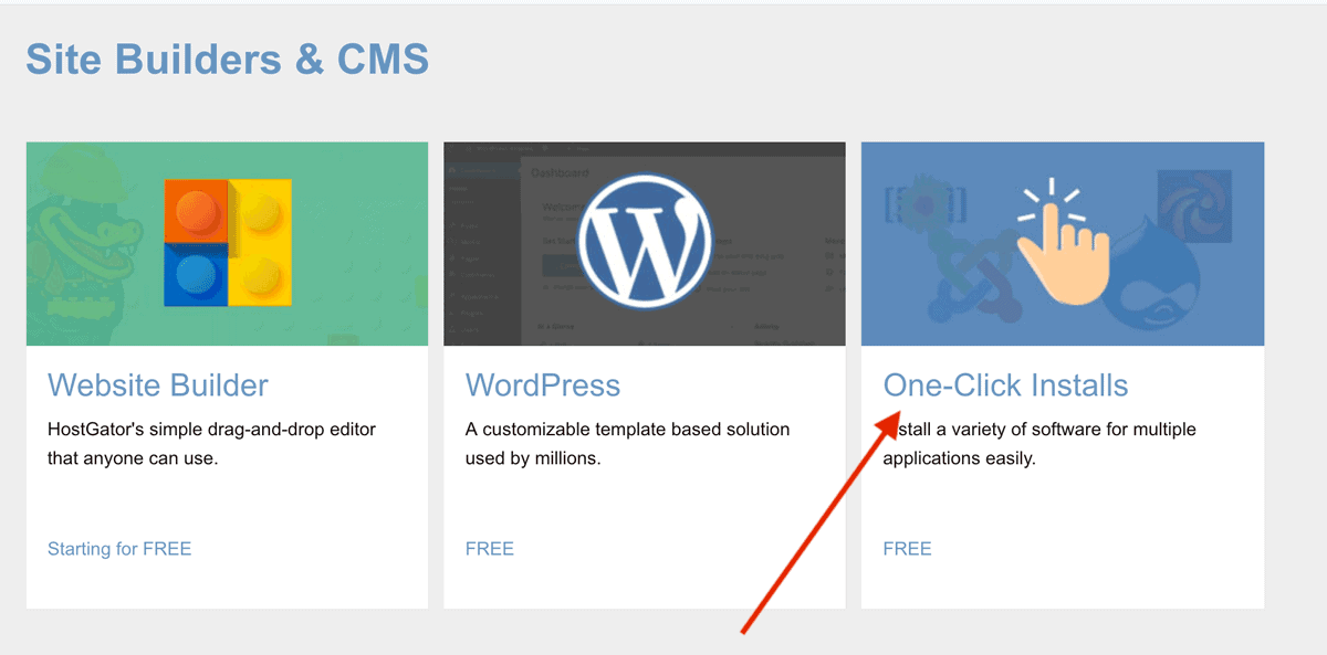 HostGator 1 Click Install