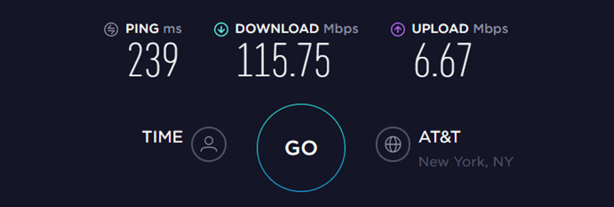 hidemyass vpn speed test US off