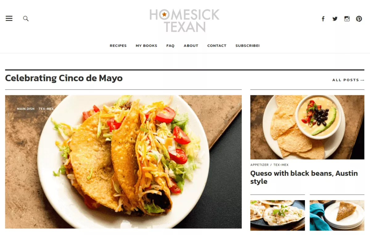 homesick texan homepage