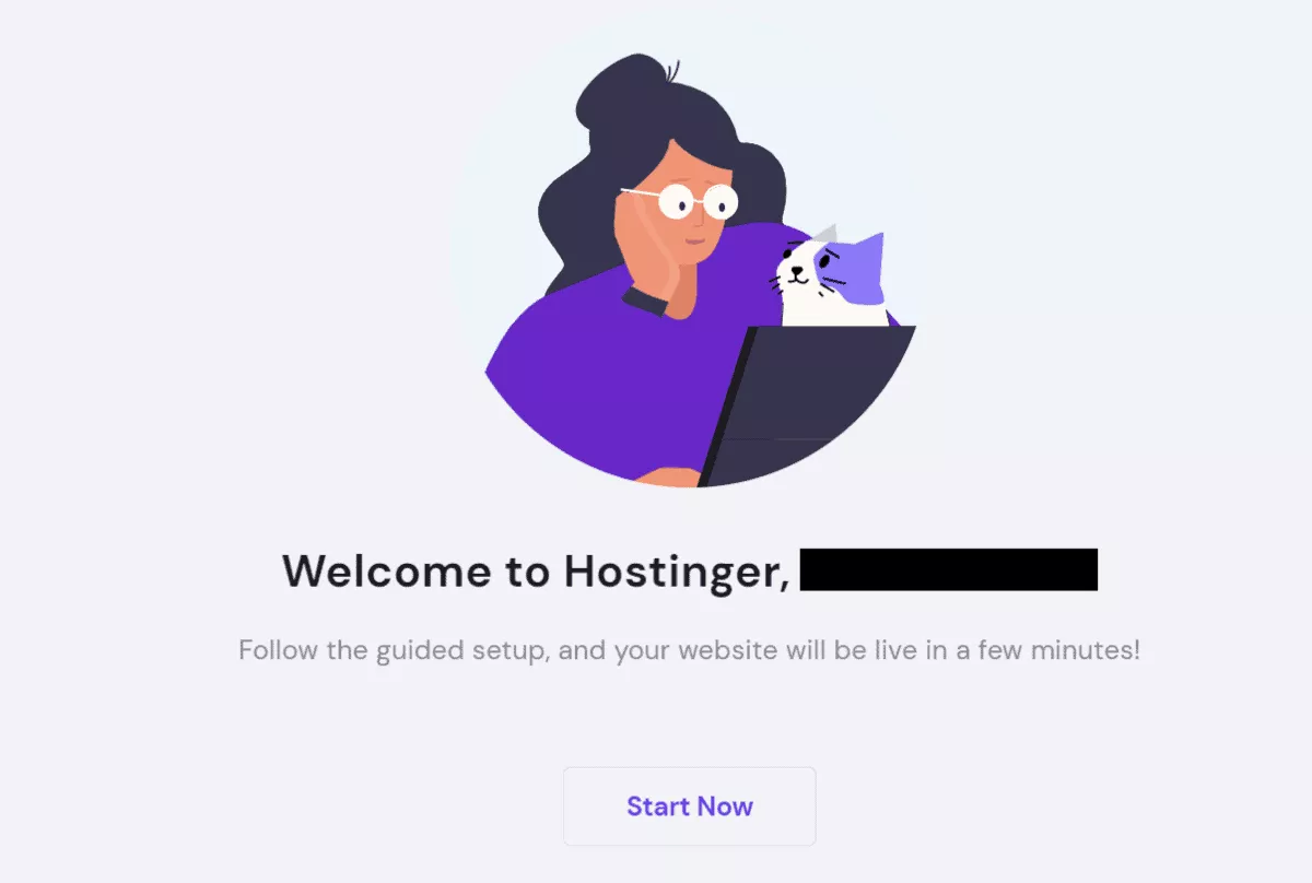 hostinger onboarding first step