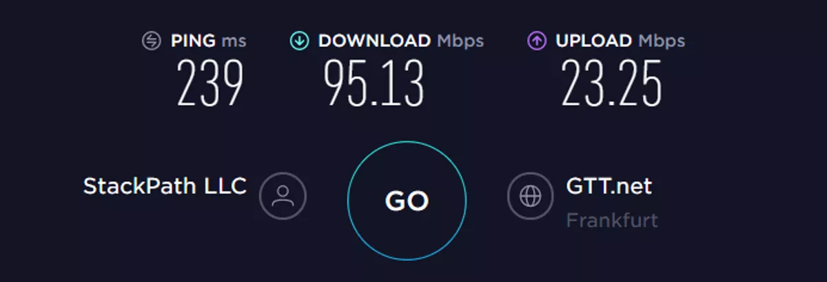 ipvanish speed test EU vpn on