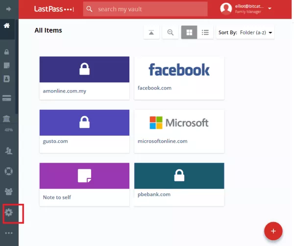 lastpass click setting to access multifactor authentication