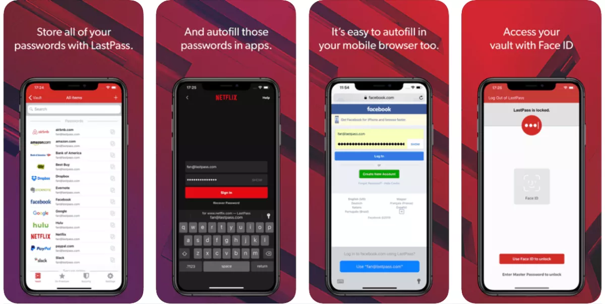 lastpass has mobile app for multiple platform