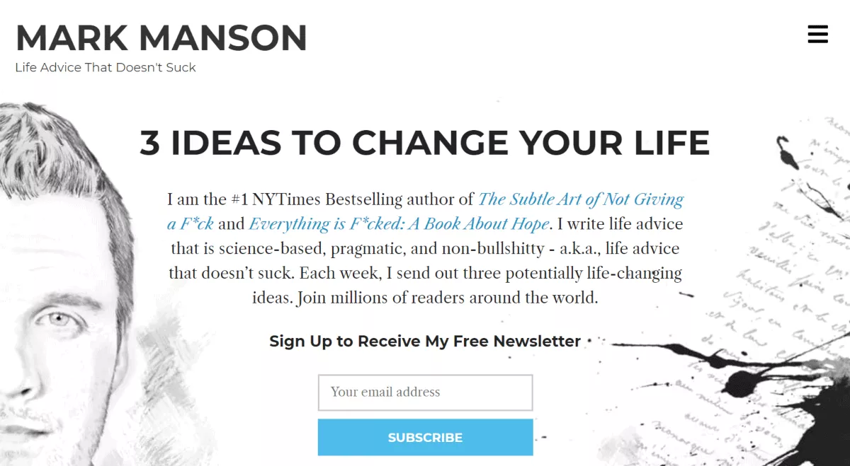 mark manson personal blog