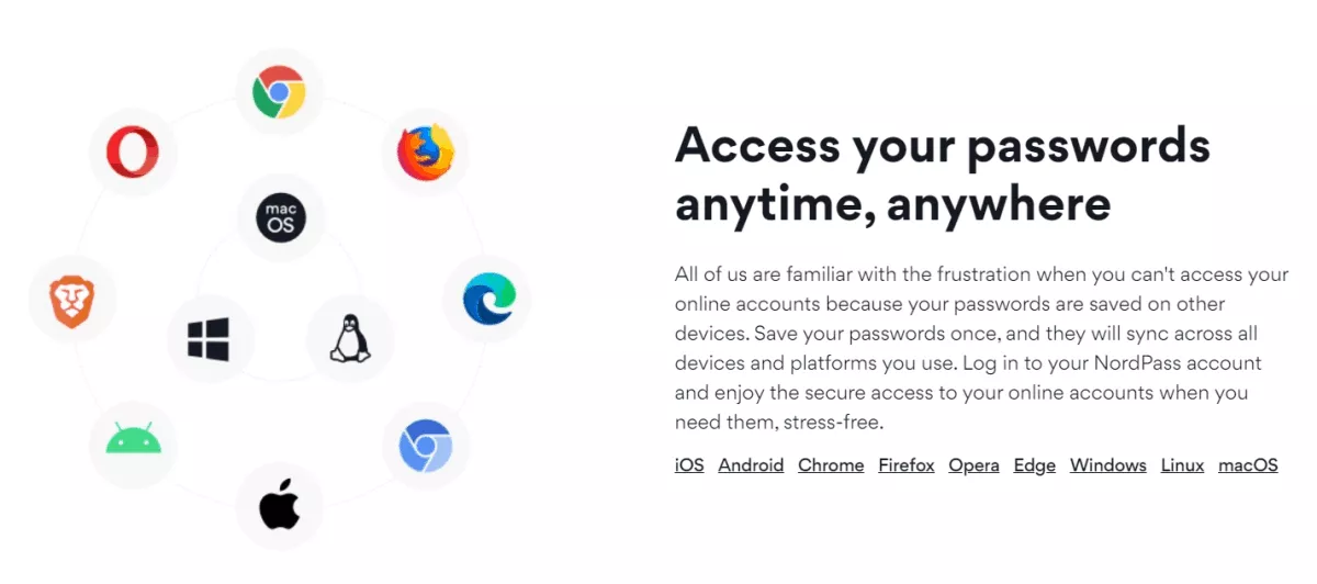 nordpass is available on many major platforms