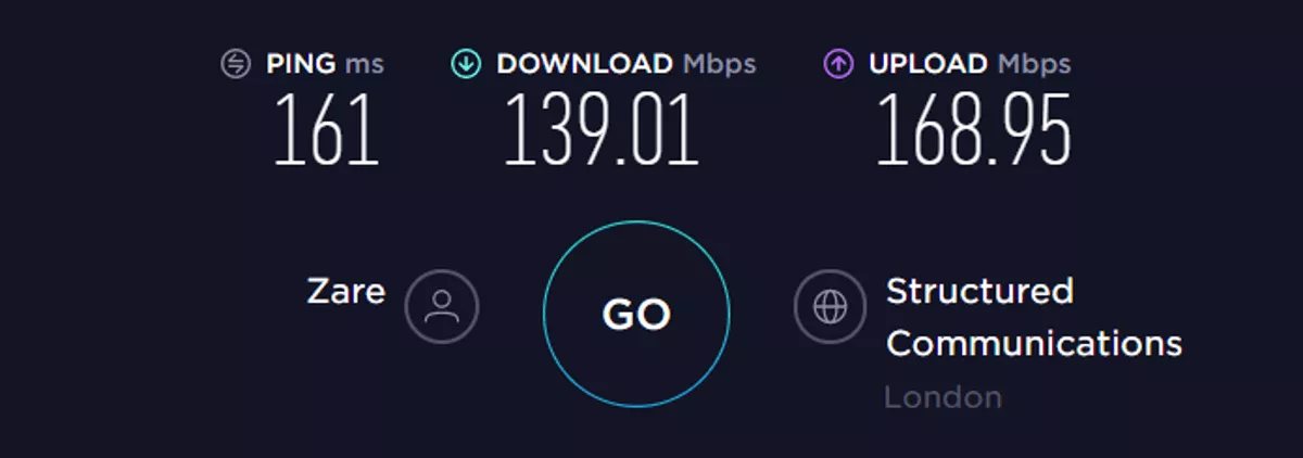 nordvpn speed test uk