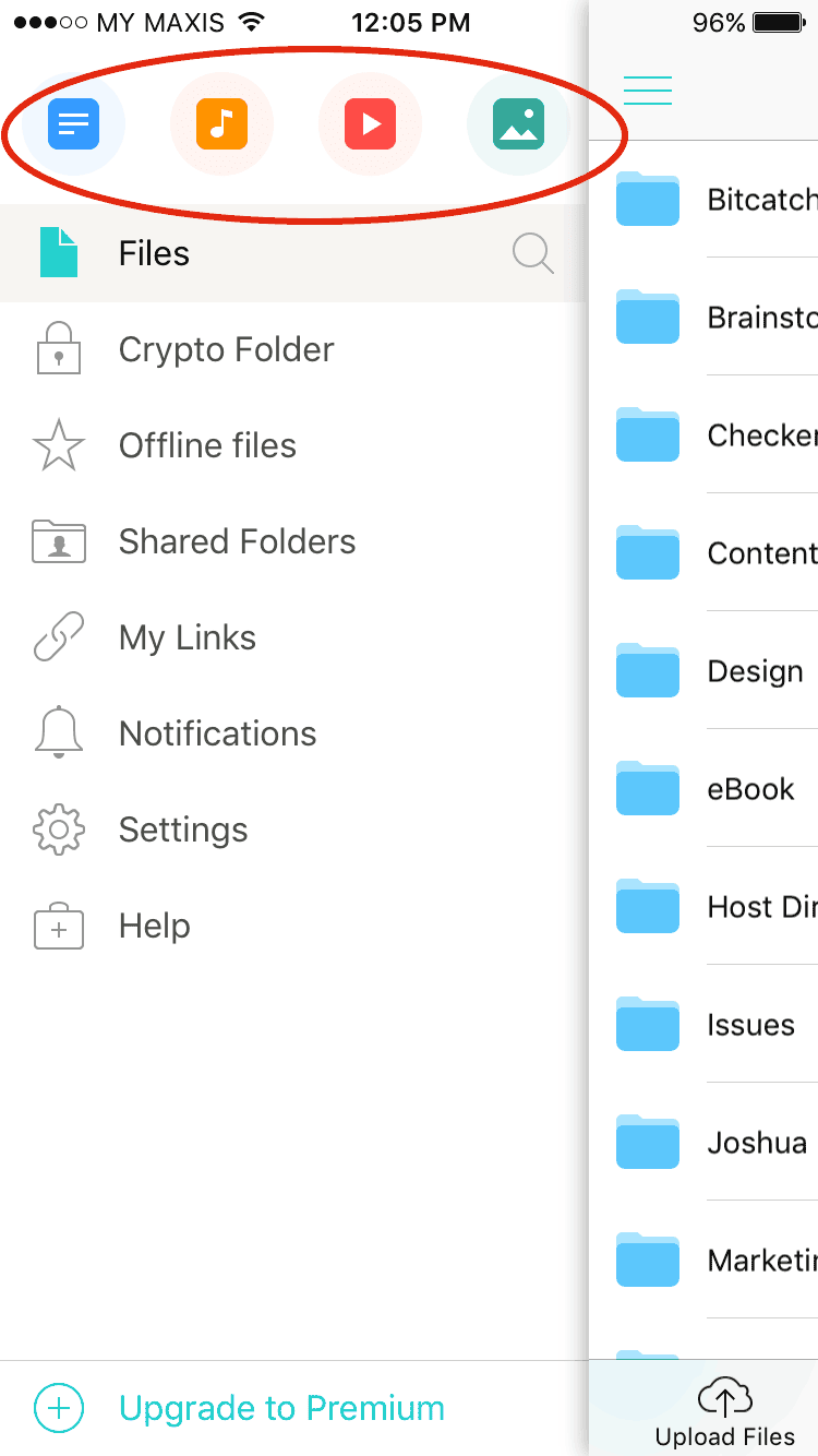 Filter files according to its file type