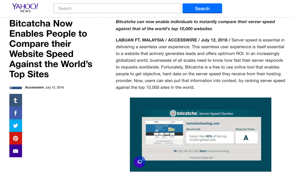 Bitcatcha Press Release