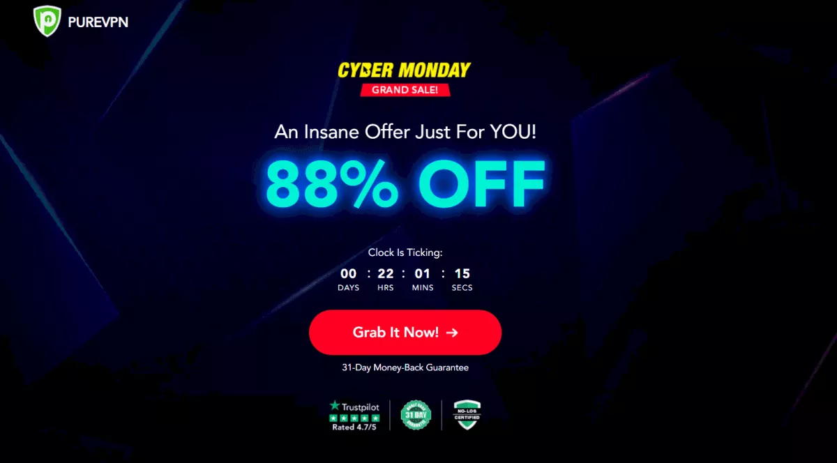 purevpn cyber monday deals 2019