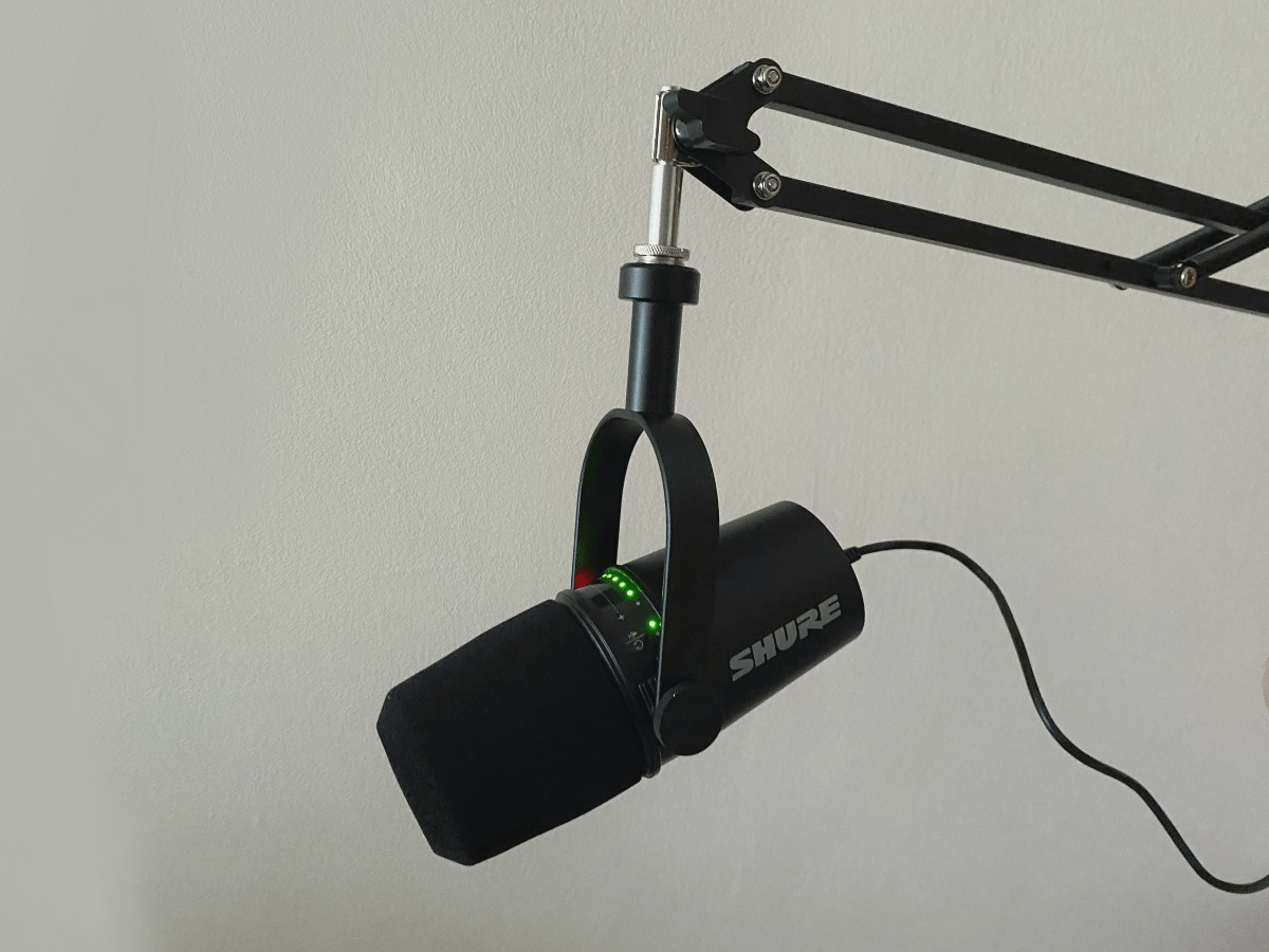 shure mv7 external boom arm