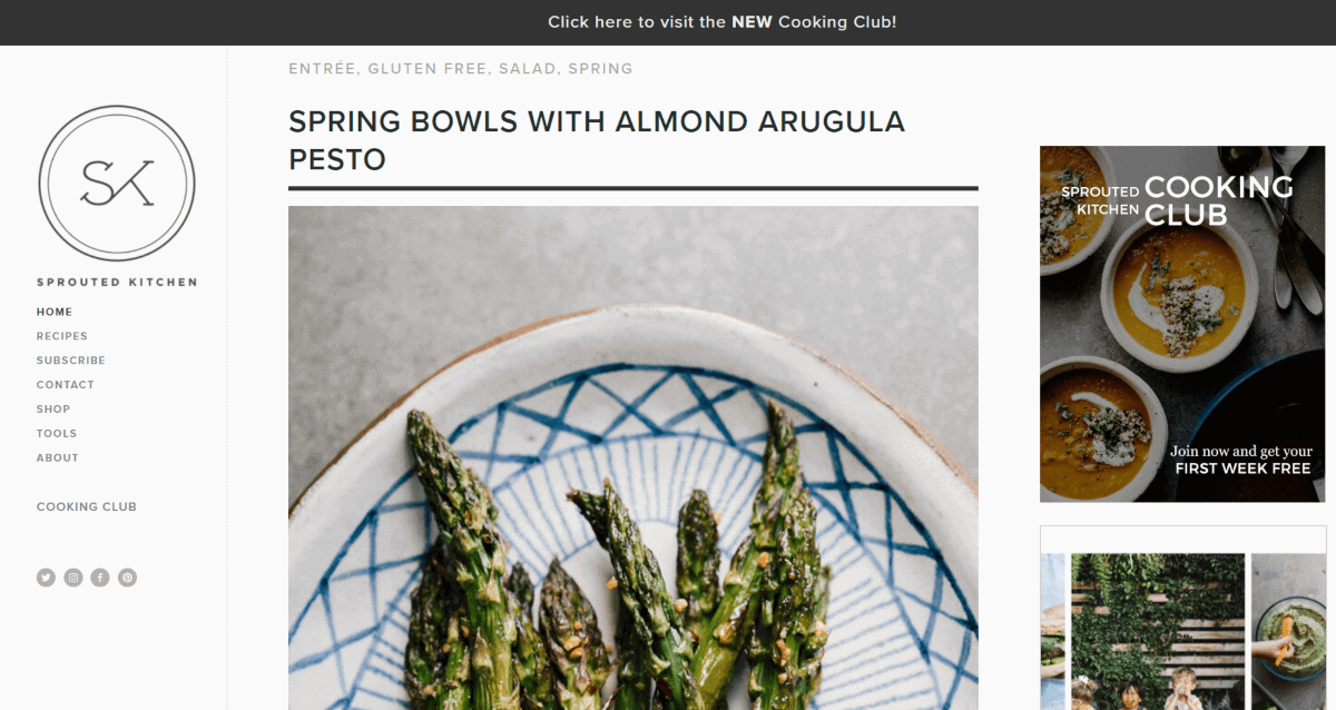 sprouted kitchen food blog