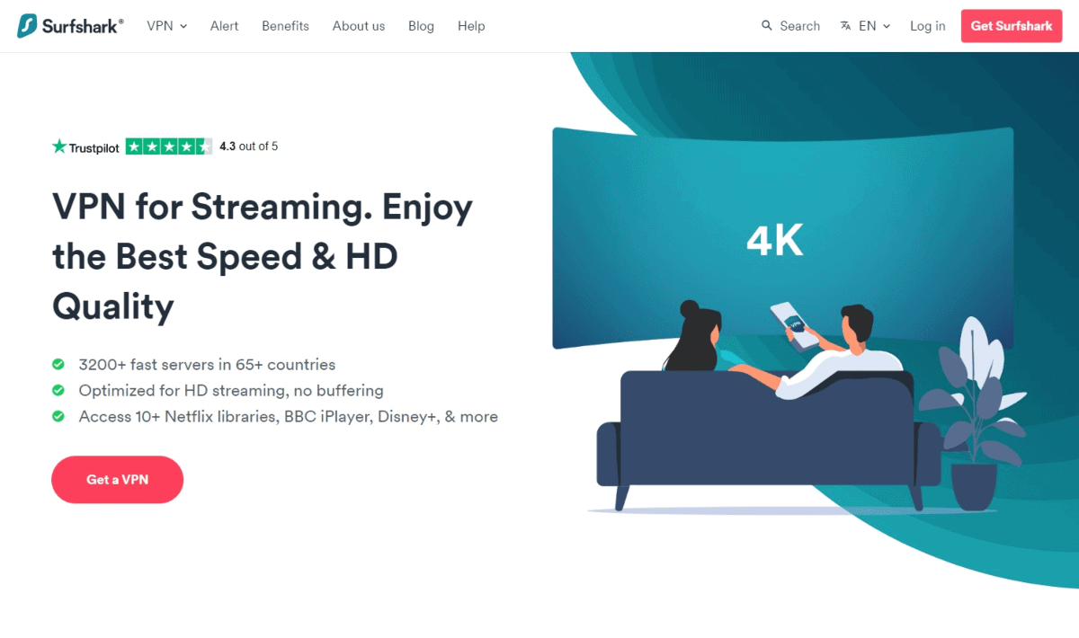 surfshark vpn streaming for best speed and quality
