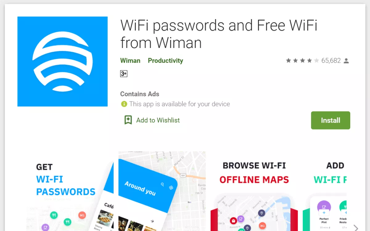 wiman app page